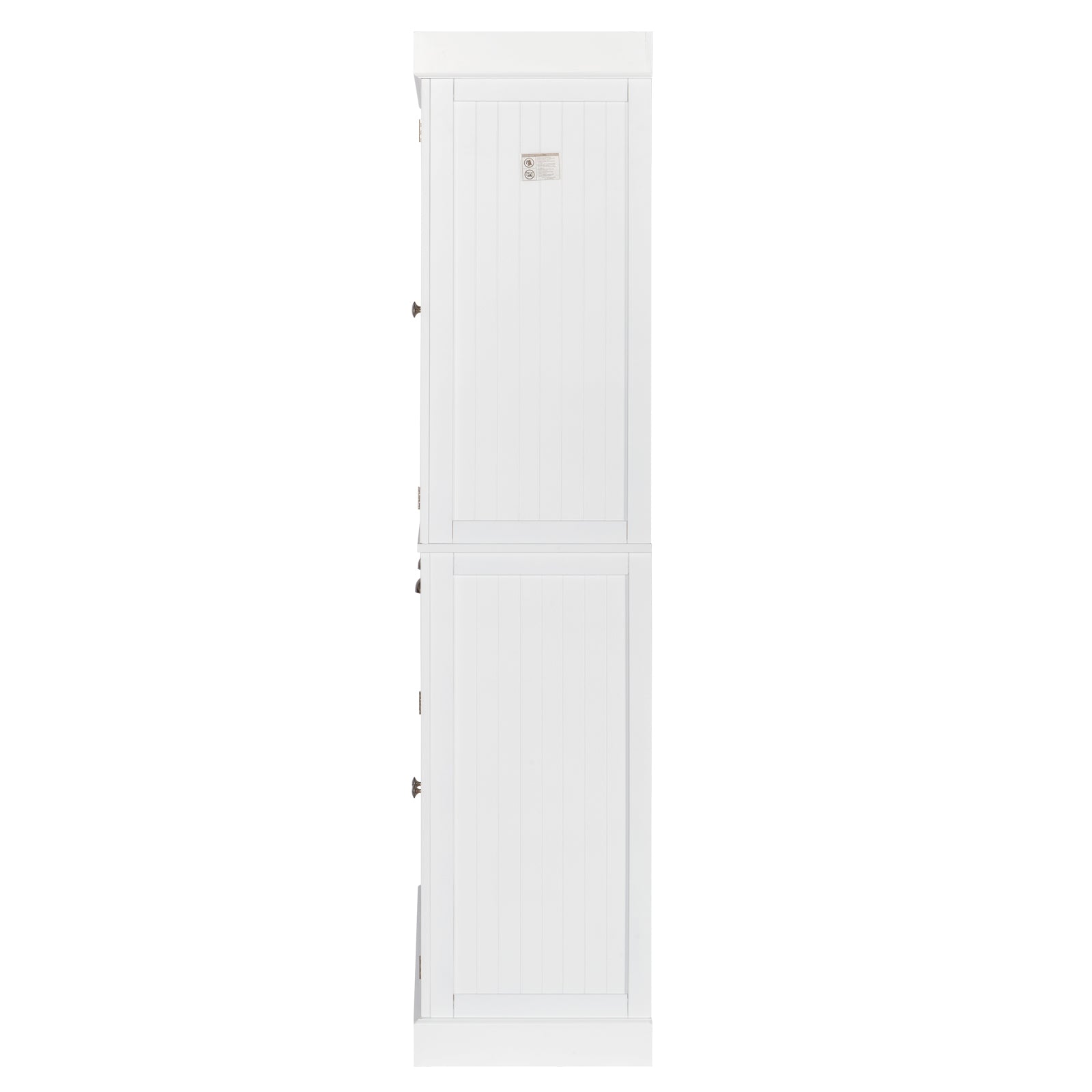 HAOYYE Single Drawer Double Door Storage Cabinet Modern Freestanding Organizer with Spacious Interior Shelves Minimalist White Sideboard for Living Room Entryway Bedroom Bathroom