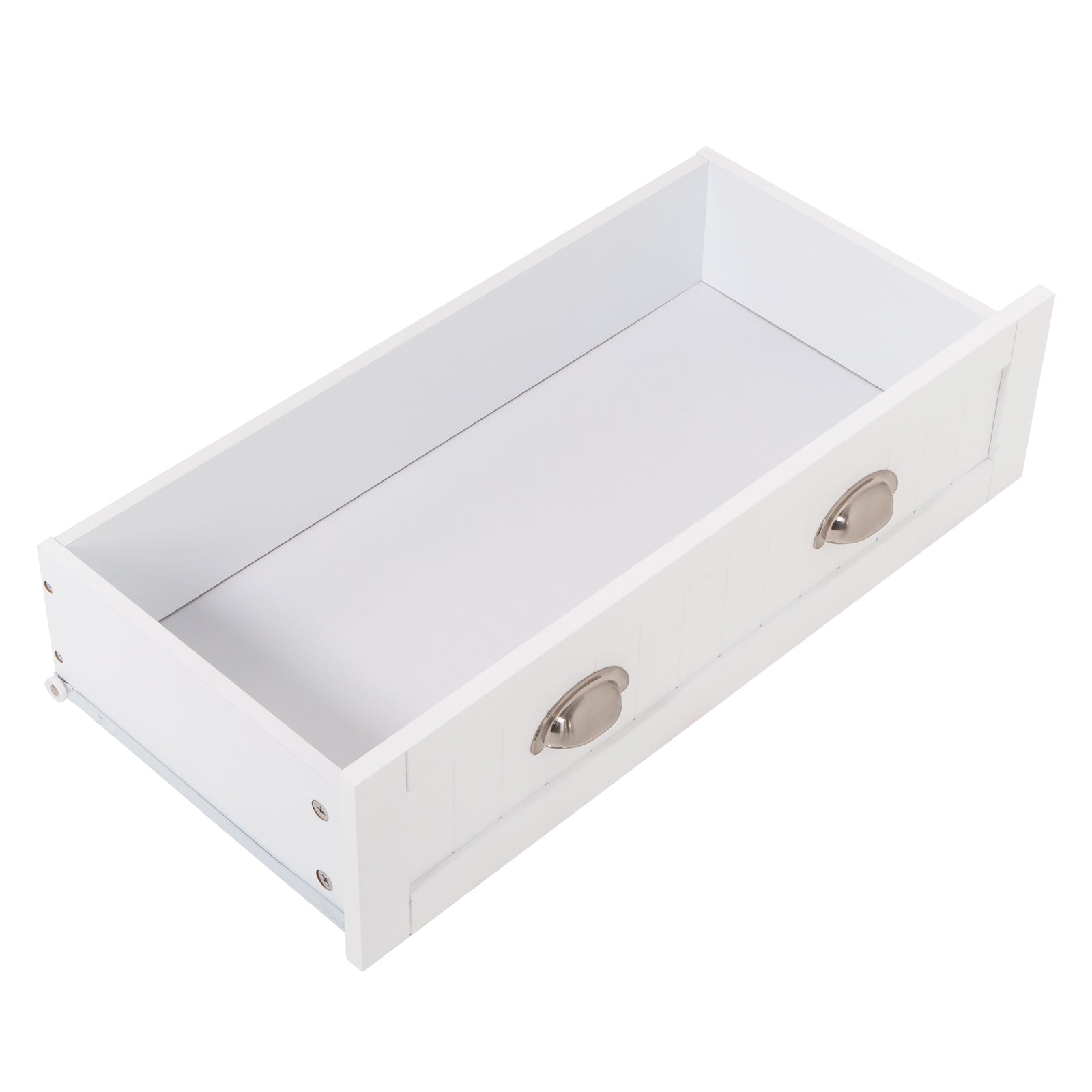 HAOYYE Single Drawer Double Door Storage Cabinet Modern Freestanding Organizer with Spacious Interior Shelves Minimalist White Sideboard for Living Room Entryway Bedroom Bathroom
