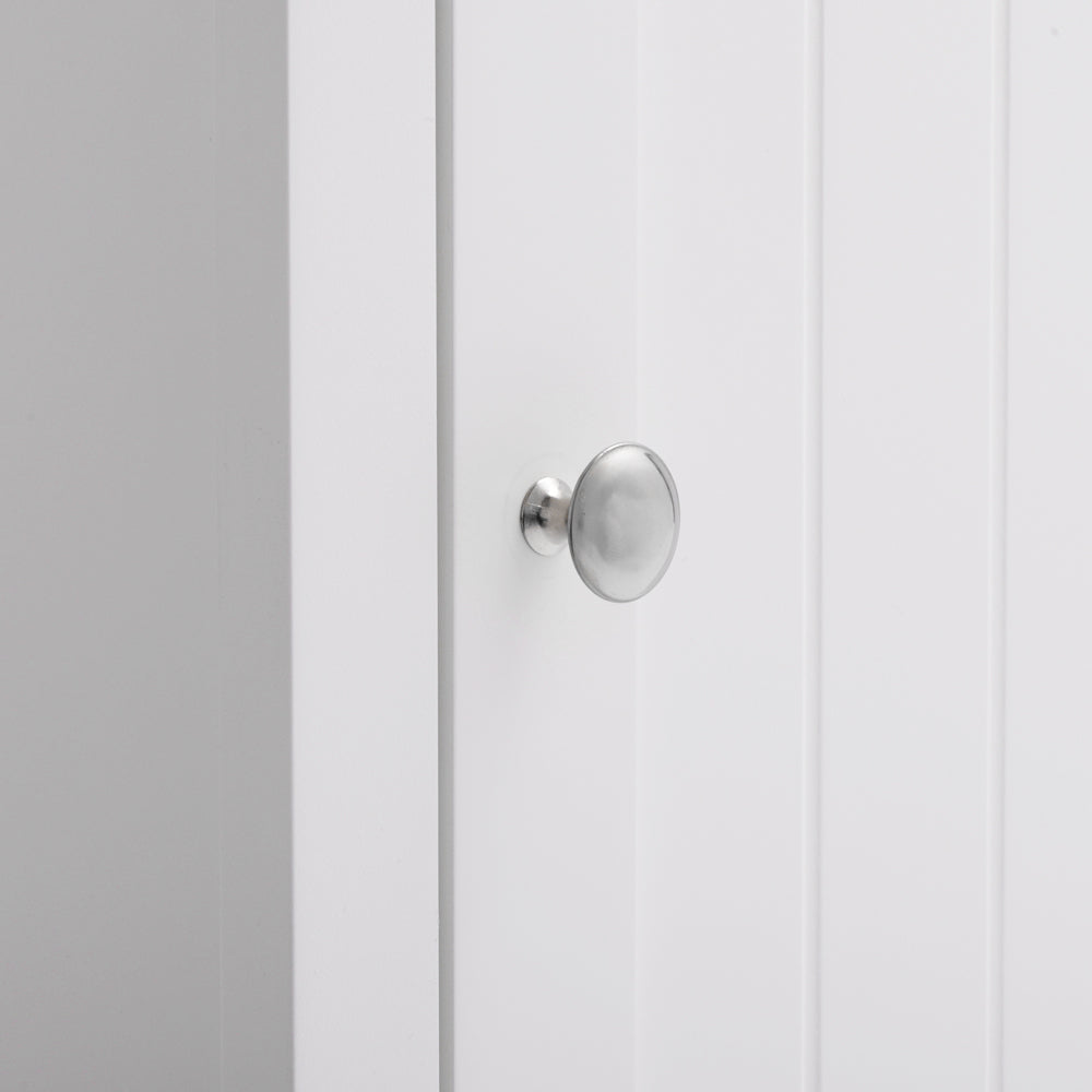 HAOYYE One Door, Three Shelf White Bathroom Cabinet, Durable MDF Construction, Waterproof, Moisture-Proof, Modern Space-Saving Organizer for Bathroom, Living Room, Bedroom, Easy Assembly.