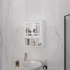 HAOYYE Single-Door Bathroom Cabinet, White Three-Compartment Organizer, Sturdy Durable Design, Multifunctional Home Storage Solution, Modern Space-Saving Organizer For Bathroom And Living Room, Stylish And Practical Furniture For Home Organization