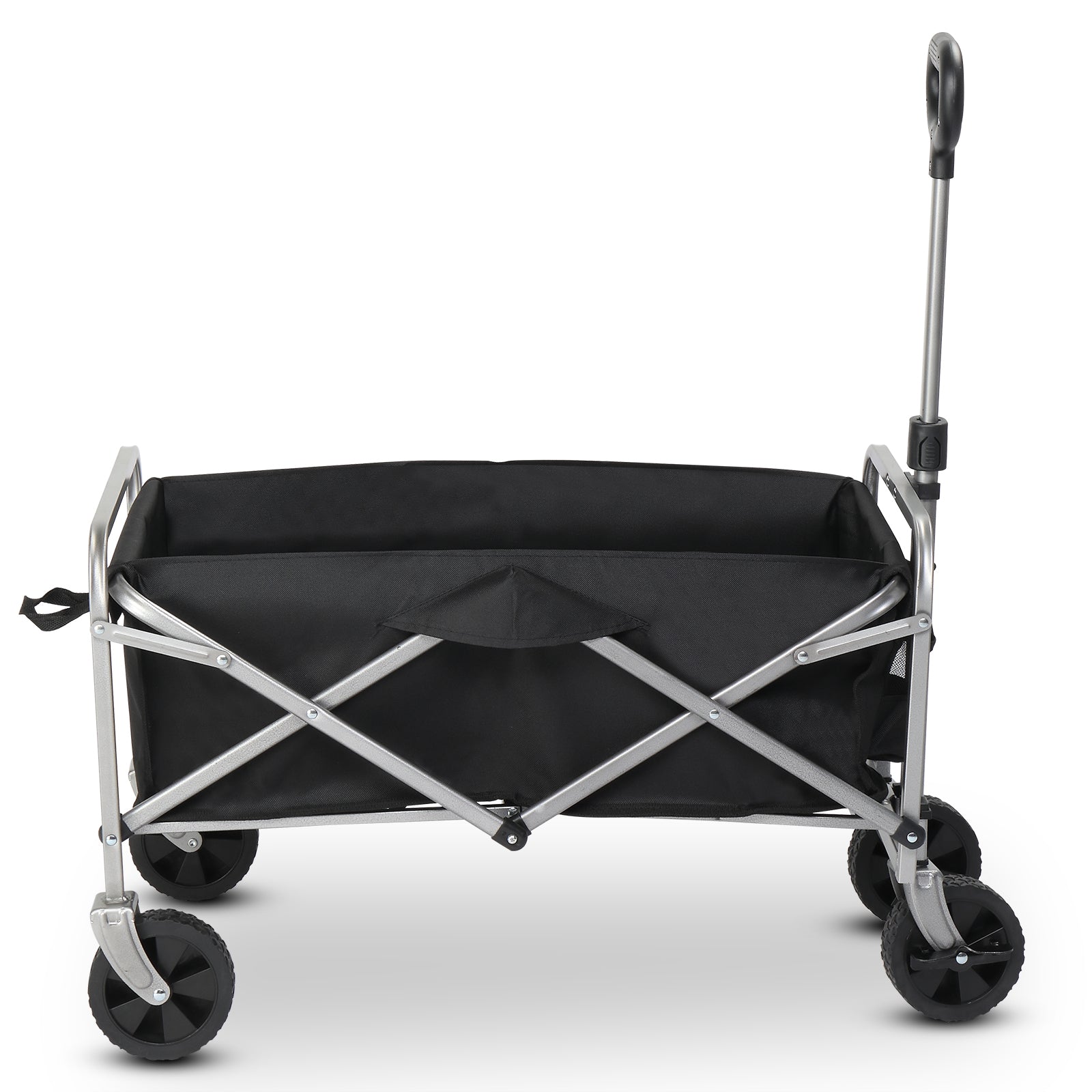 HAOYYE Folding Garden Utility Cart with Steel Frame and 600D Oxford Fabric, 220lbs Capacity, Heavy Duty Collapsible Wagon with Handle for Yard Camping Shopping Outdoor Use