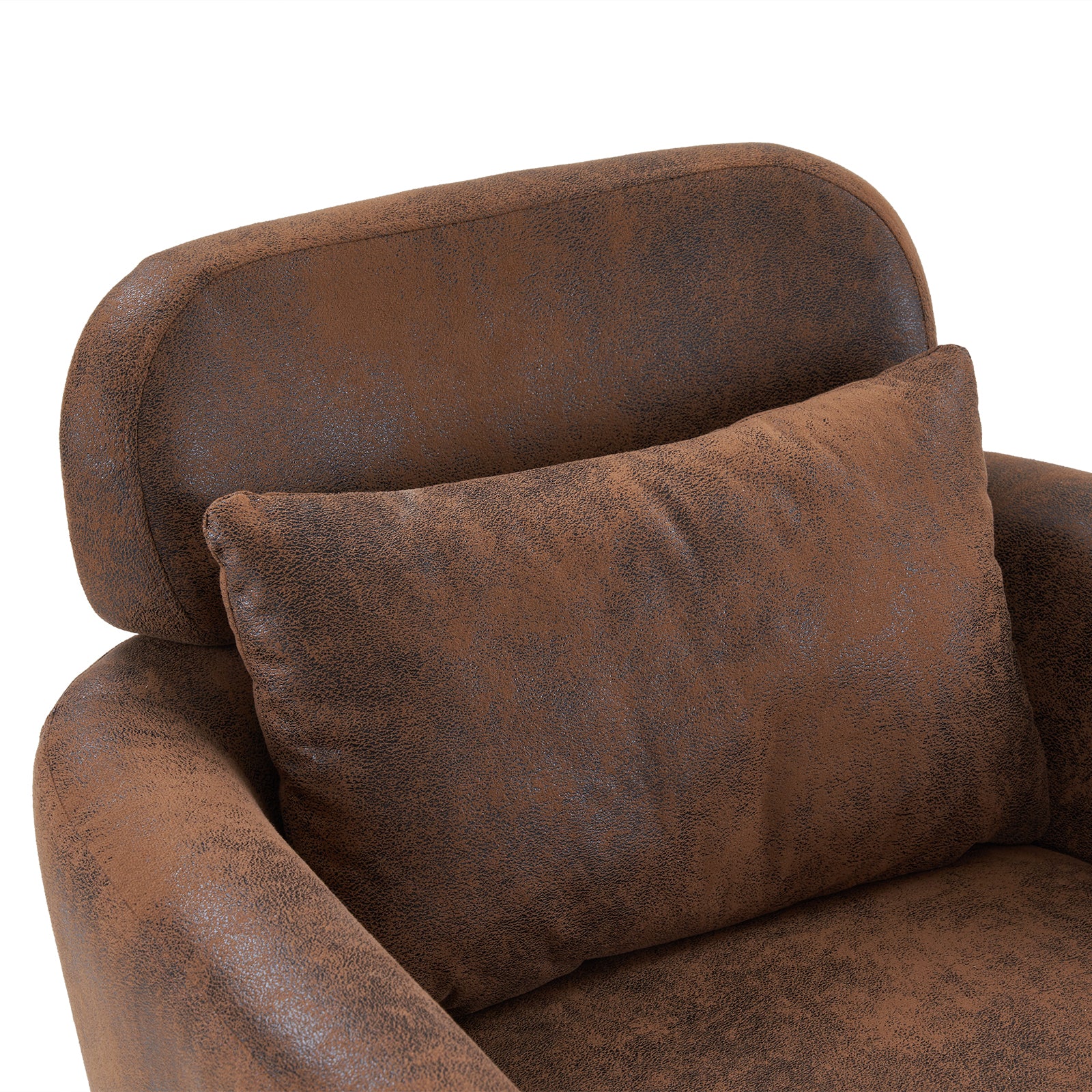 HAOYYE Half Disassembled Single Chair With Gold Feet And Pedals Bronzing Cloth Indoor Leisure Chair Orange Soft Cozy Warm Flannel Fleece Home Decor Luxury Comfortable Unique Design Premium Quality