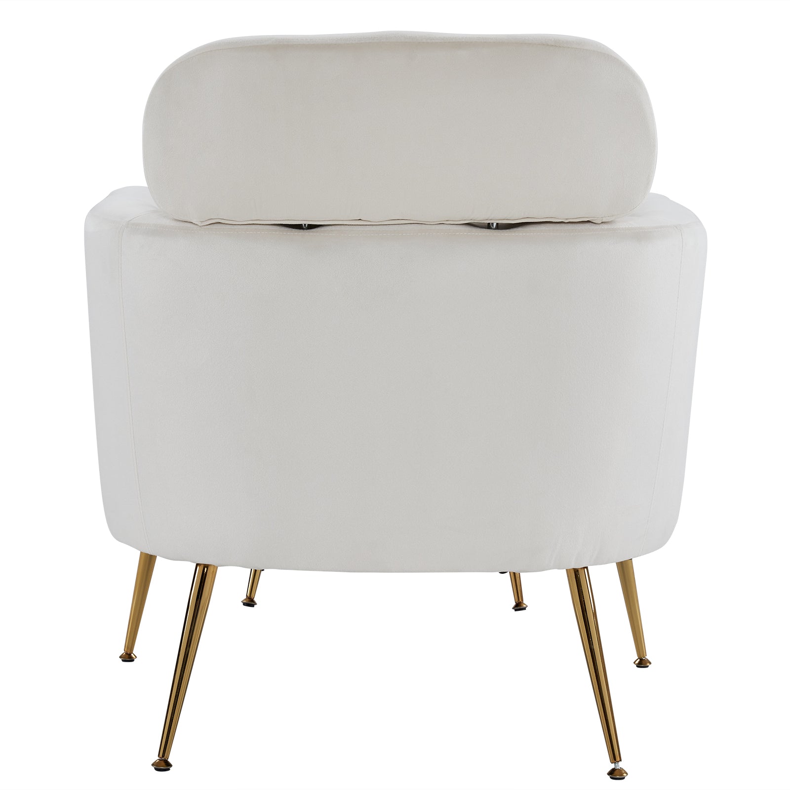 HAOYYE Half Disassembled Single Chair with Gold Feet and Pedals, Flannelette Indoor Leisure Chair in Beige, Soft Cozy Warm Flannel Fleece Home Decor, Luxury Comfortable Unique Design, Premium Quality Accent Chair for Living Room