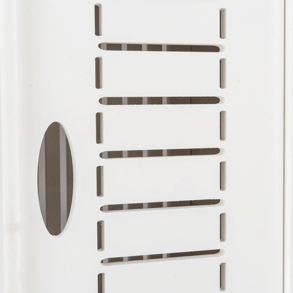 HAOYYE Waterproof Single Door Bathroom Cabinet White Wall-Mounted Storage Organizer with Adjustable Shelves Durable and Moisture-Resistant Design Perfect for Bathroom Essentials and Small Space Organization