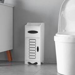 HAOYYE Waterproof Single Door Bathroom Cabinet White Wall-Mounted Storage Organizer with Adjustable Shelves Durable and Moisture-Resistant Design Perfect for Bathroom Essentials and Small Space Organization