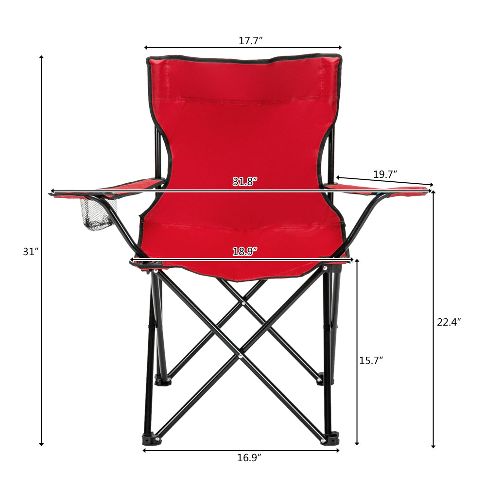 HAOYYE Small Camp Chair, 600D Oxford Fabric, Iron Frame, Portable Foldable Chair for Outdoor Camping, Fishing, Hiking