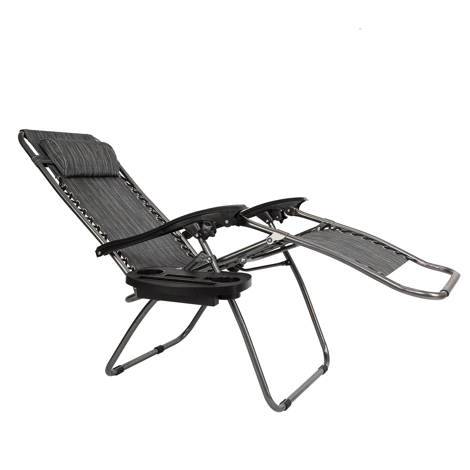 HAOYYE Infinity Zero Gravity Chair Pack of 2, Adjustable Folding Outdoor Lounge Chairs with Pillow and Utility Tray, Perfect for Deck, Patio, Beach, Yard, Relaxation Recliner