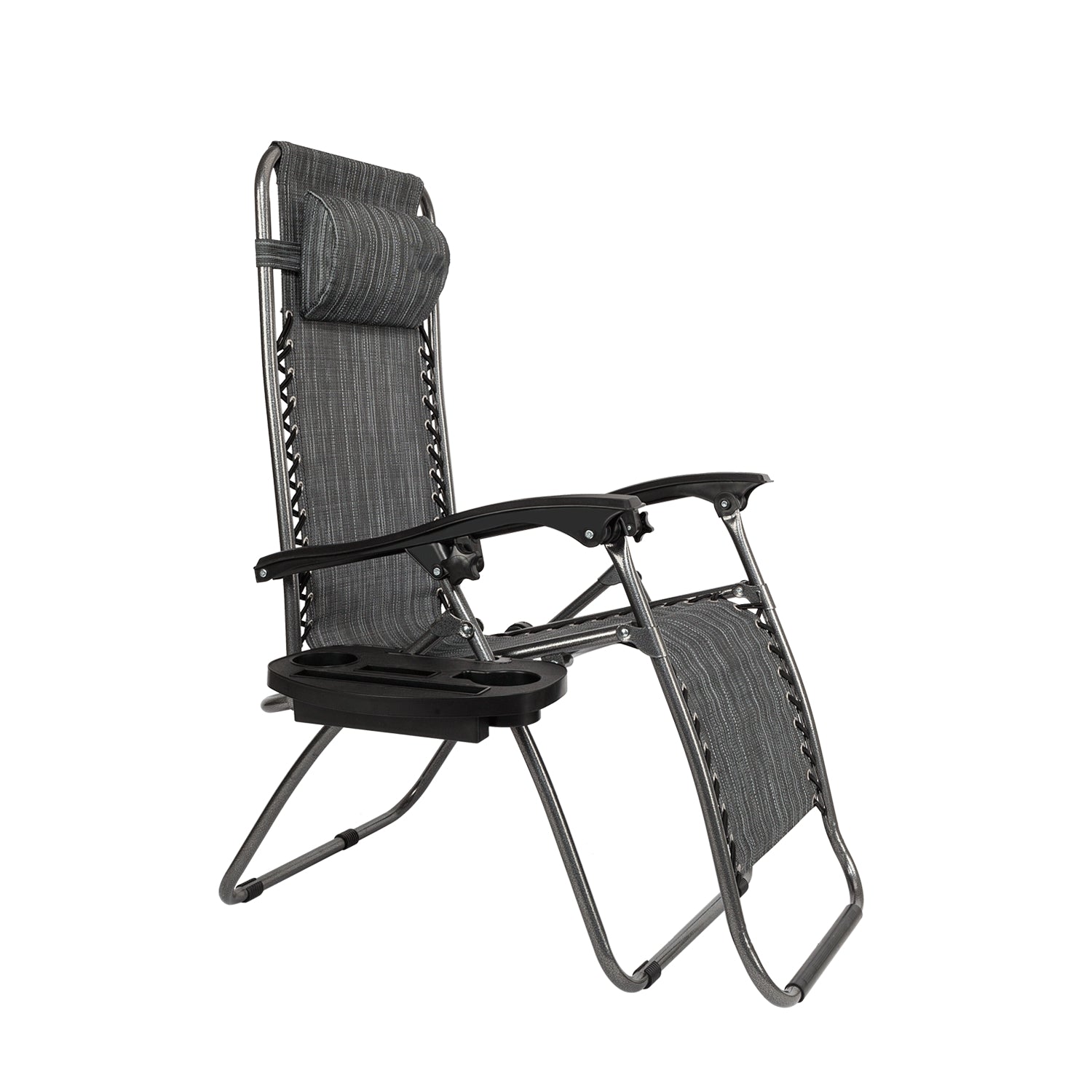 HAOYYE Infinity Zero Gravity Chair Pack of 2, Adjustable Folding Outdoor Lounge Chairs with Pillow and Utility Tray, Perfect for Deck, Patio, Beach, Yard, Relaxation Recliner