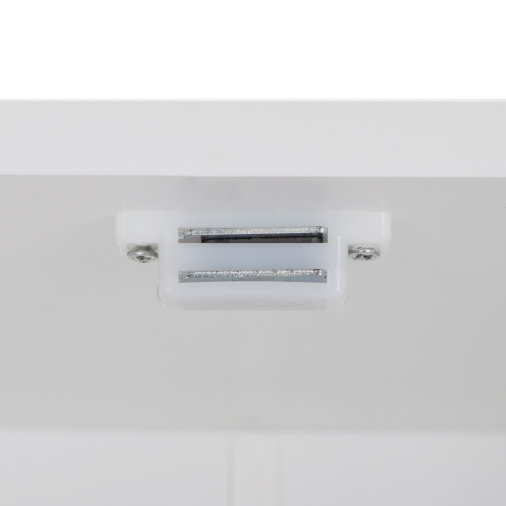 HAOYYE Double Door Bathroom Cabinet, White, Durable Storage Organizer, Stylish Space-Saving Solution for Living Room, Bedroom, Waterproof MDF, Easy to Assemble.