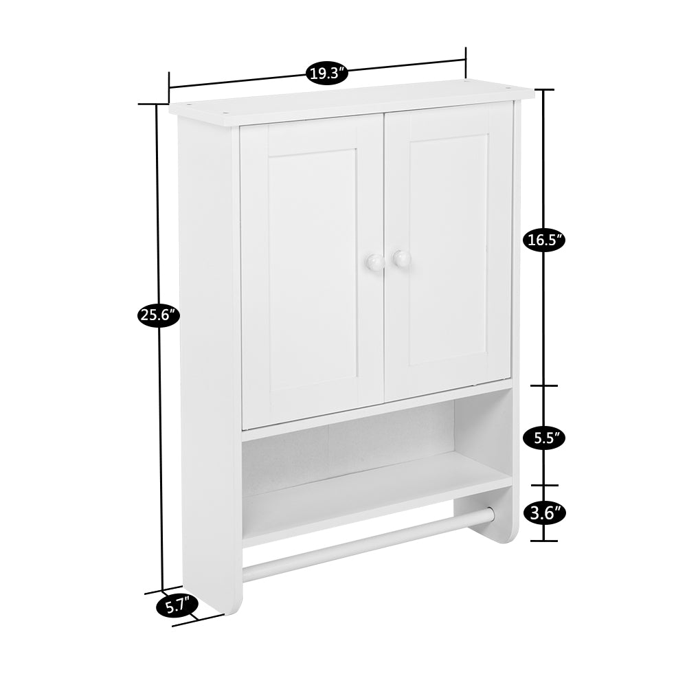 HAOYYE Wall Hanging Cabinet with Two Doors Wall Washer Storage Cabinet Sturdy Design Durable Multifunctional Modern Home Organizer Storage Solution Practical Stylish Space-Saving