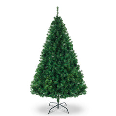 HAOYYE 6ft PVC Christmas Tree with 150 Warm White Lights, 8 Modes, 1050 Branches, DIY Design for Home, Holiday, and Party Decor, Lifelike Green Artificial Tree