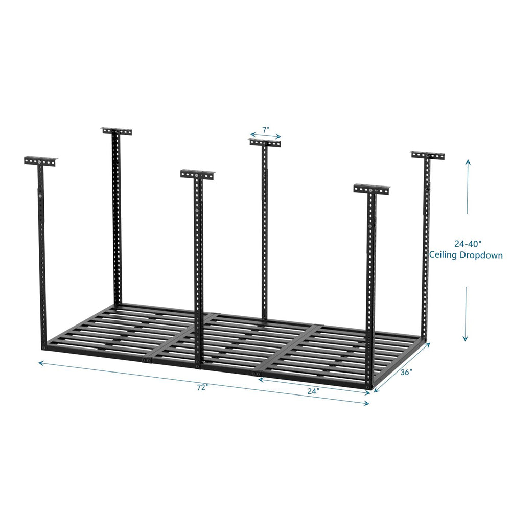 HAOYYE Overhead Garage Storage Rack, Heavy Duty Adjustable Ceiling Mounted Storage Racks, 750LBS Weight Capacity, Black, Soft Cozy Warm Flannel Fleece Home Decor, Luxury Comfortable Unique Design, Durable and Space-Saving Garage Storage Solution