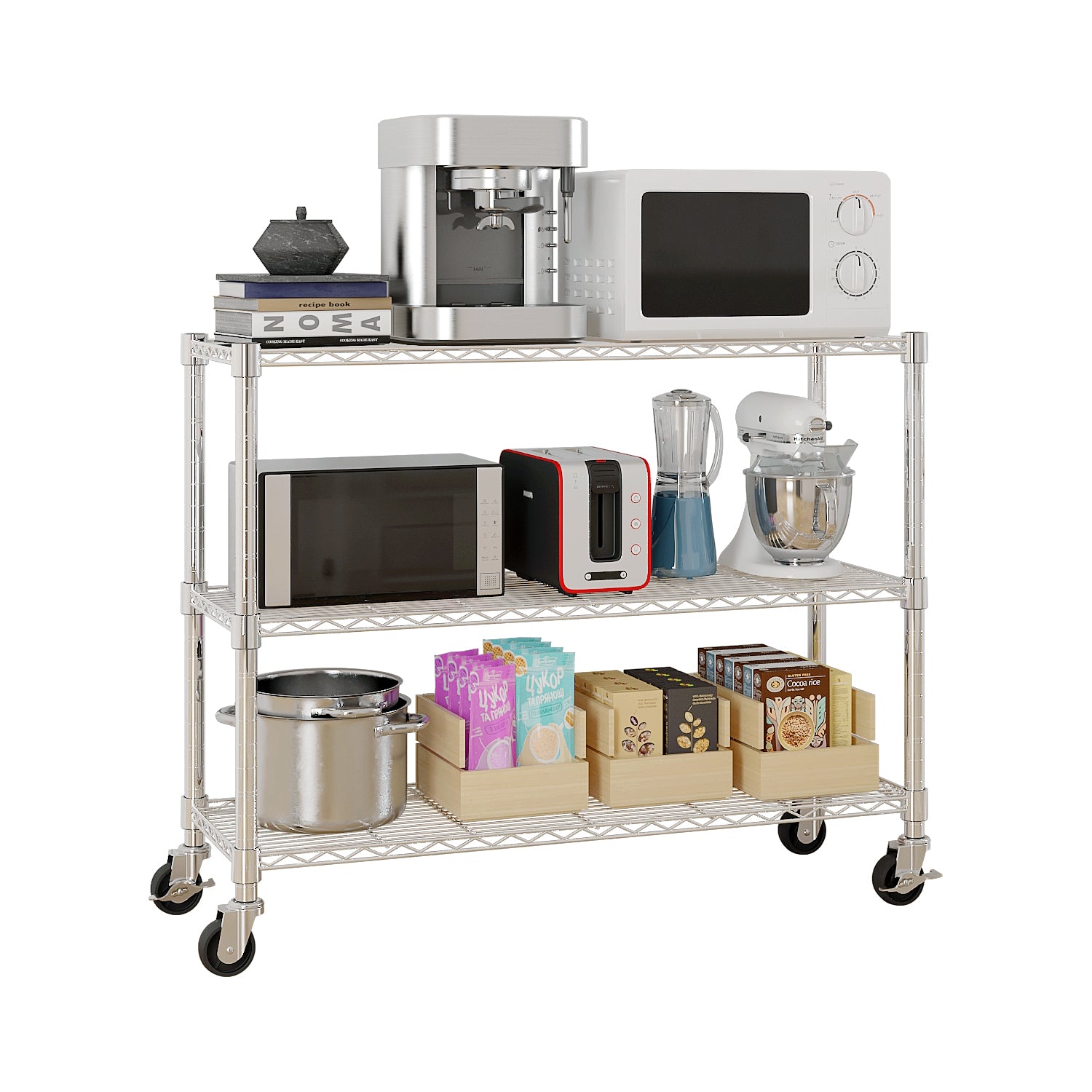 HAOYYE 6-Tier disassembly and free assembly NSF-Certified Steel Wire Shelving with Wheels soft cozy warm flannel fleece home decor luxury comfortable unique design premium quality decorative