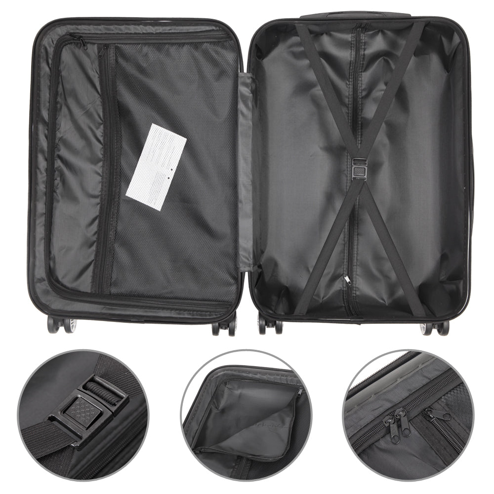 HAOYYE 3-in-1 Large Capacity Multifunctional Traveling Storage Suitcase, White
