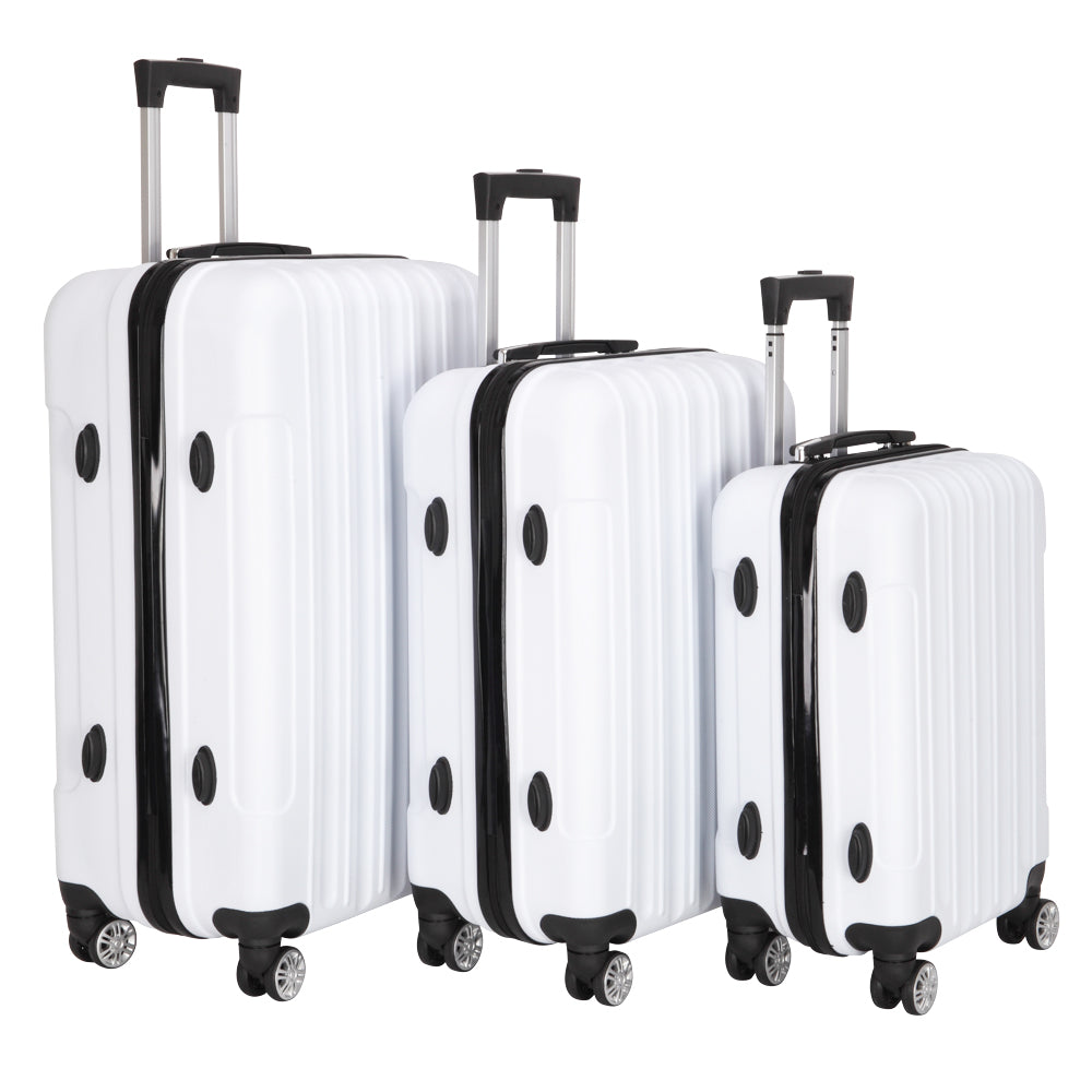 HAOYYE 3-in-1 Large Capacity Multifunctional Traveling Storage Suitcase, White