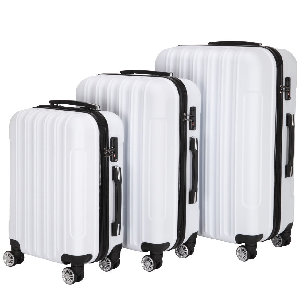 HAOYYE 3-in-1 Large Capacity Multifunctional Traveling Storage Suitcase, White