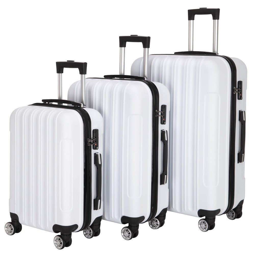 HAOYYE 3-in-1 Large Capacity Multifunctional Traveling Storage Suitcase, White