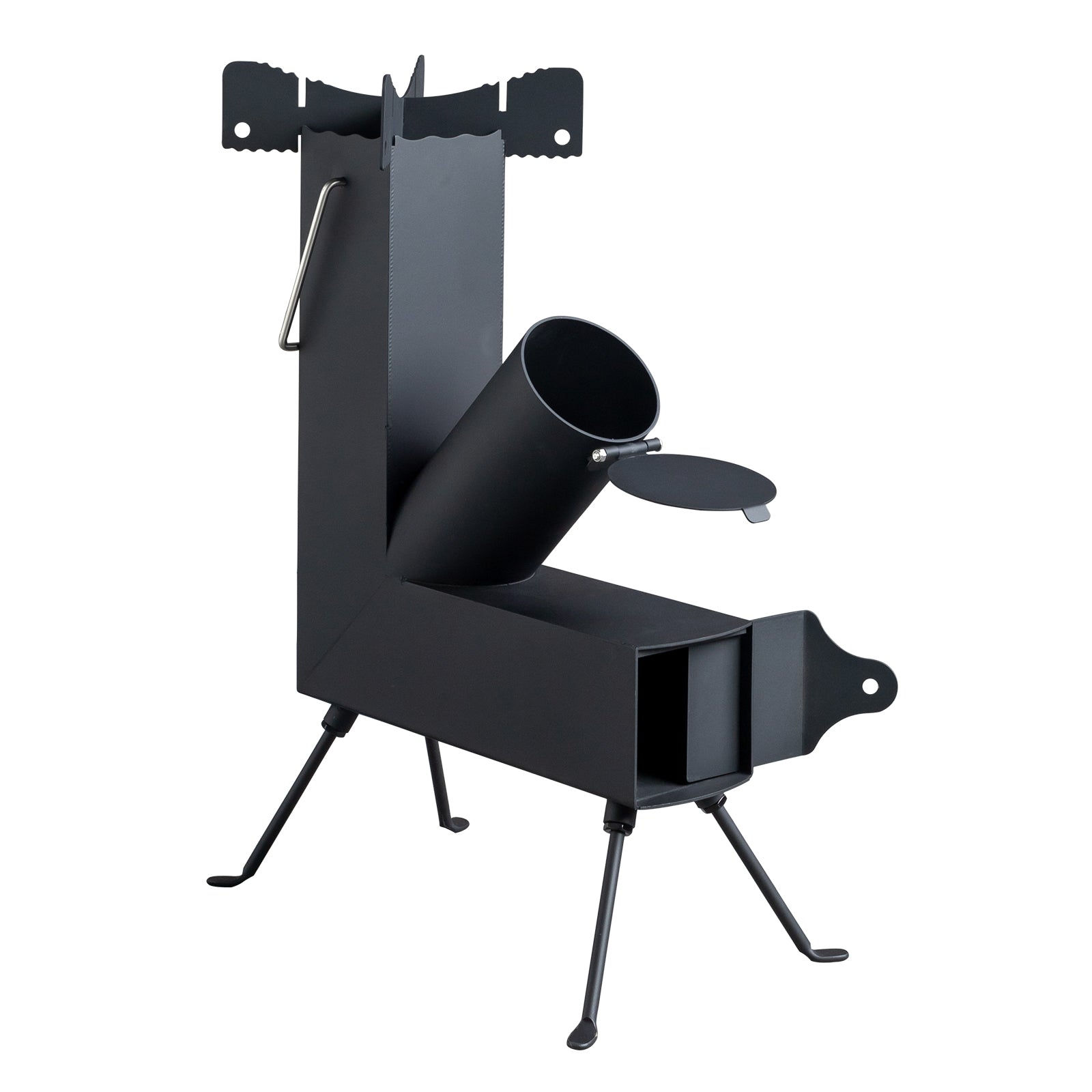 HAOYYE Camping Rocket Stove, Portable Outdoor Wood-Fueled Stove for Hiking, Hunting, and Outdoor Cooking, Durable Steel Construction with Adjustable Legs, High Fuel Efficiency for Efficient Cooking and Easy Transport