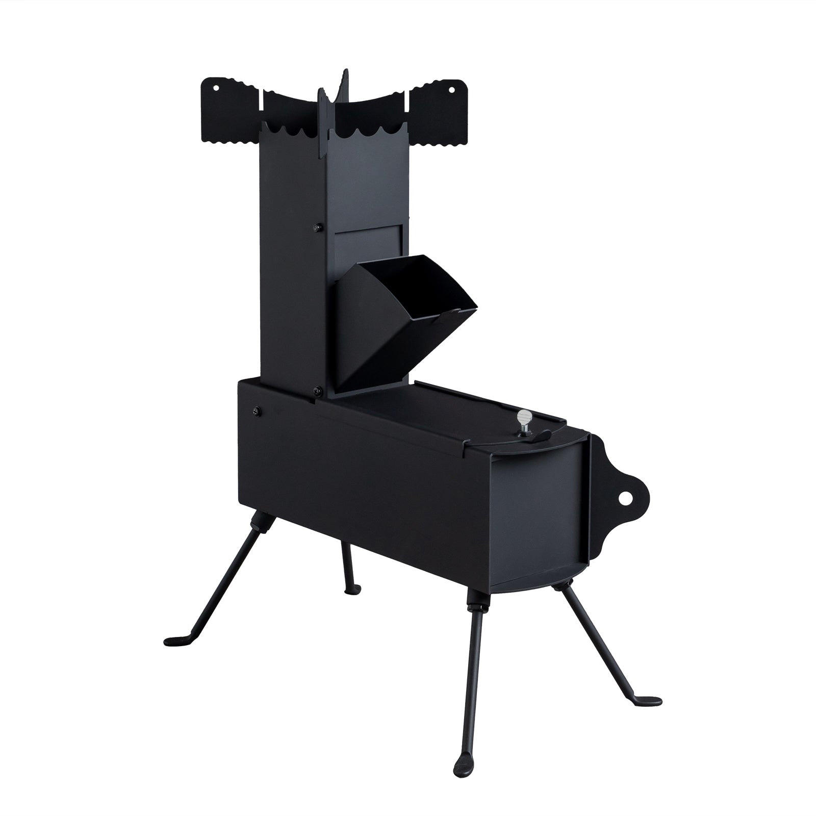 HAOYYE Portable Camping Rocket Stove, Outdoor Wood-Fueled Stove with High Fuel Efficiency, Detachable Folding Design, Ideal for Outdoor Cooking, Hiking, Hunting, and Picnics, Compact and Lightweight