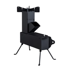 HAOYYE Portable Camping Rocket Stove, Outdoor Wood-Fueled Stove with High Fuel Efficiency, Detachable Folding Design, Ideal for Outdoor Cooking, Hiking, Hunting, and Picnics, Compact and Lightweight