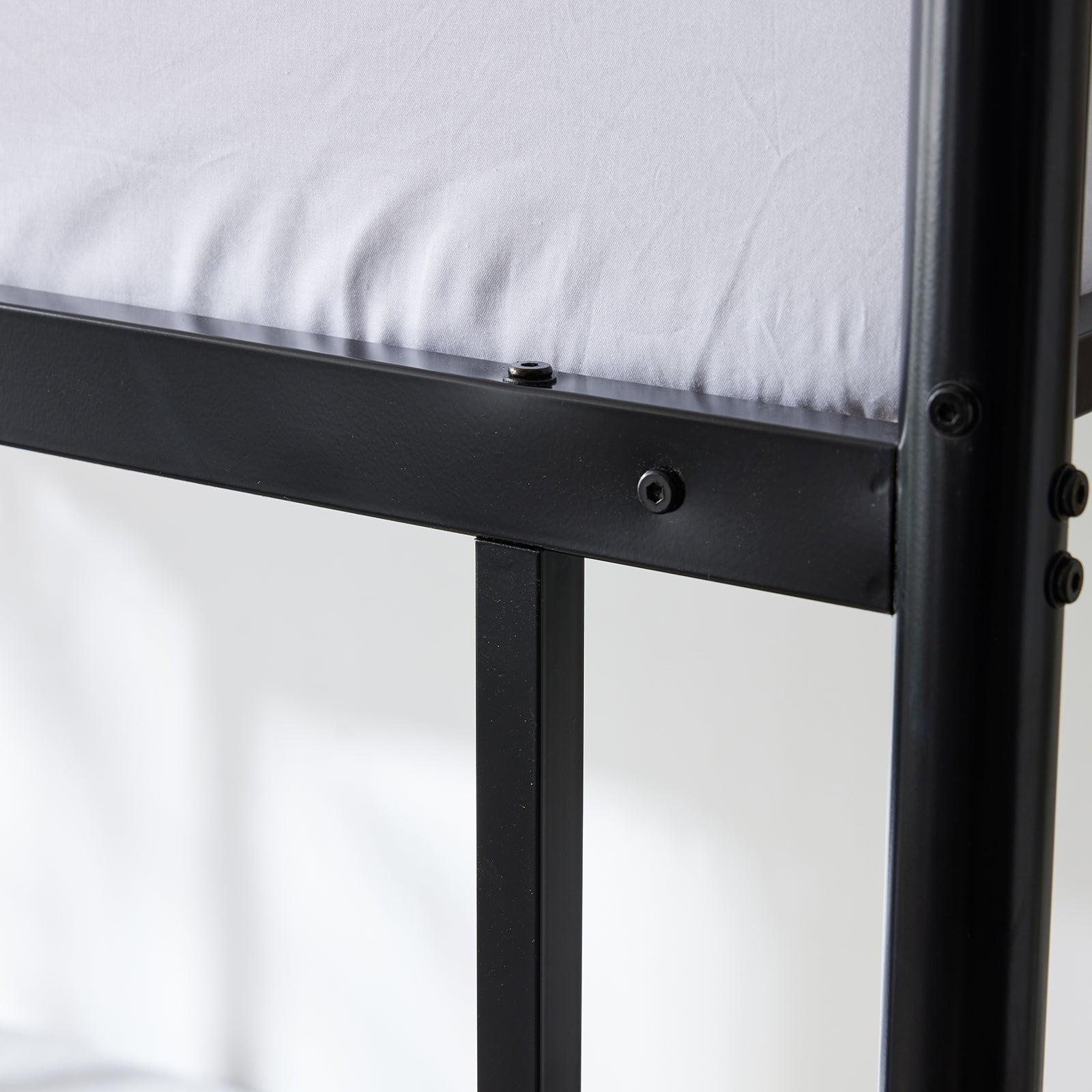 HAOYYE Twin Over Twin Convertible Bunk Bed with 2 Storage Drawers, Metal Frame, Separates into Two Daybeds, Space-Saving Design for Kids, Teens, and Adults, Sturdy with Safety Guardrails, No Box Spring Needed, Black