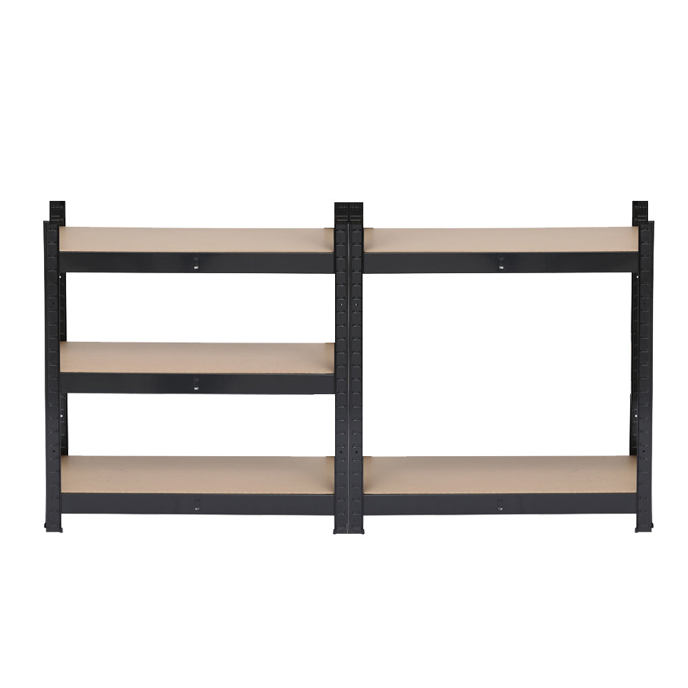 HAOYYE 5-Tier Powder Coated Storage Rack, Black, Premium Quality with Luxury Design, Durable and Versatile Storage Solution for Home, Office, or Garage, Stylish and Functional Organization for Any Room
