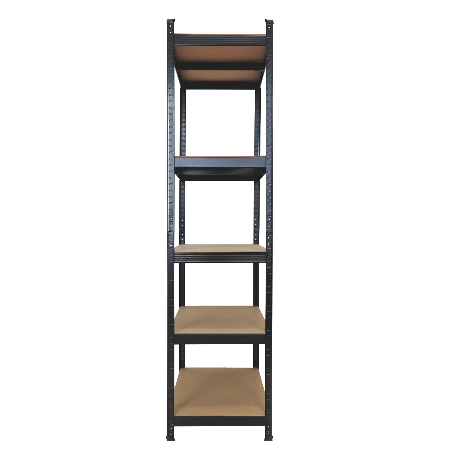 HAOYYE 5-Tier Powder Coated Storage Rack, Black, Premium Quality with Luxury Design, Durable and Versatile Storage Solution for Home, Office, or Garage, Stylish and Functional Organization for Any Room