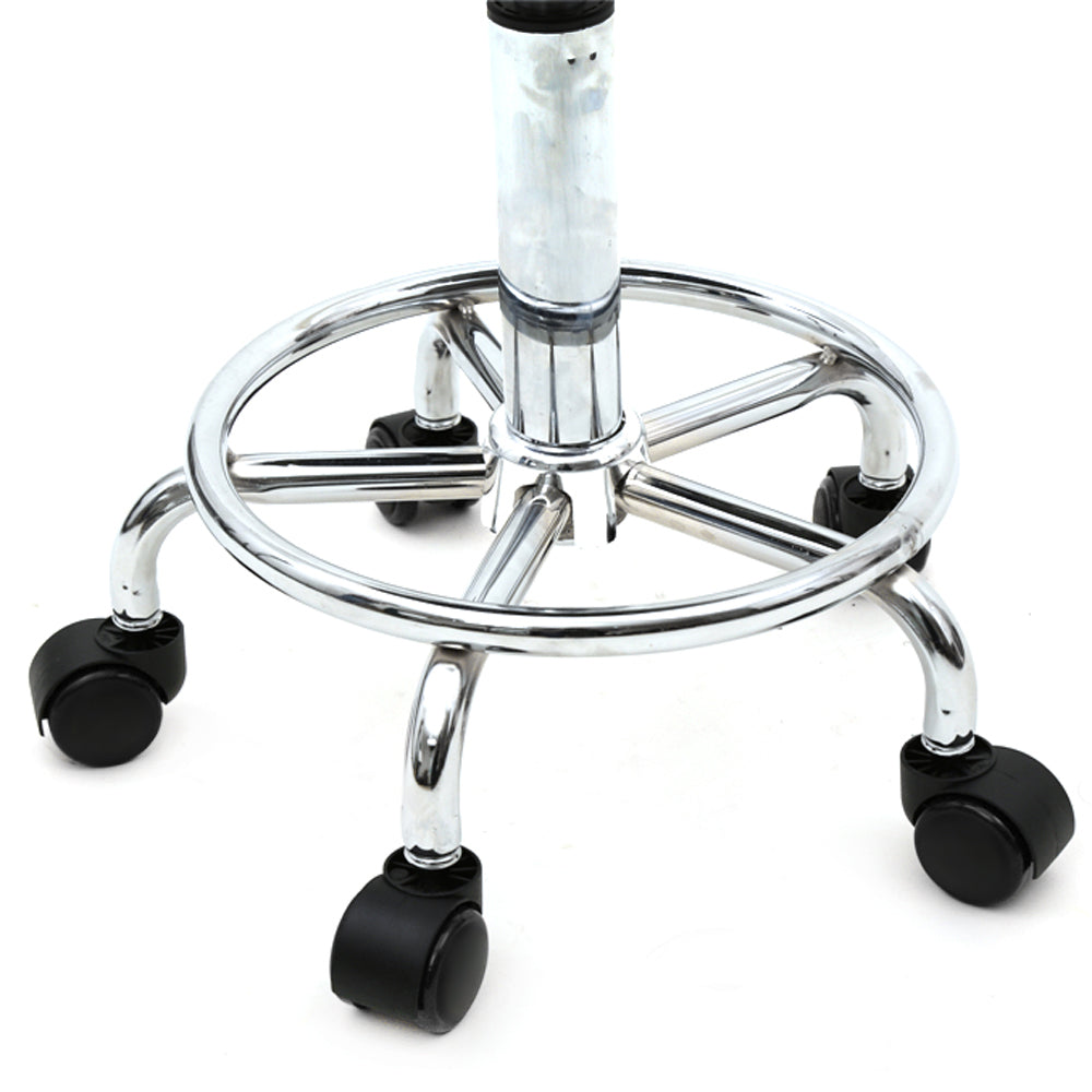 HAOYYE Round Adjustable Salon Stool with Backrest, Comfortable Swivel Chair for Beauty Salon, Spa, Office, or Home Use, Durable White Finish, Ergonomic Design for Long-Lasting Comfort