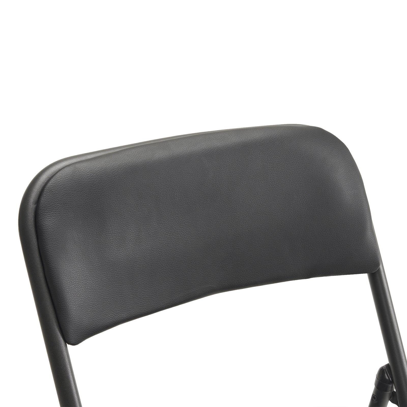 Haoyye 2-Pack Black Metal Folding Chairs With Padded Seat And Back, Comfortable Chairs For Indoor And Outdoor Events, Parties, Weddings, Or Home And Office Use