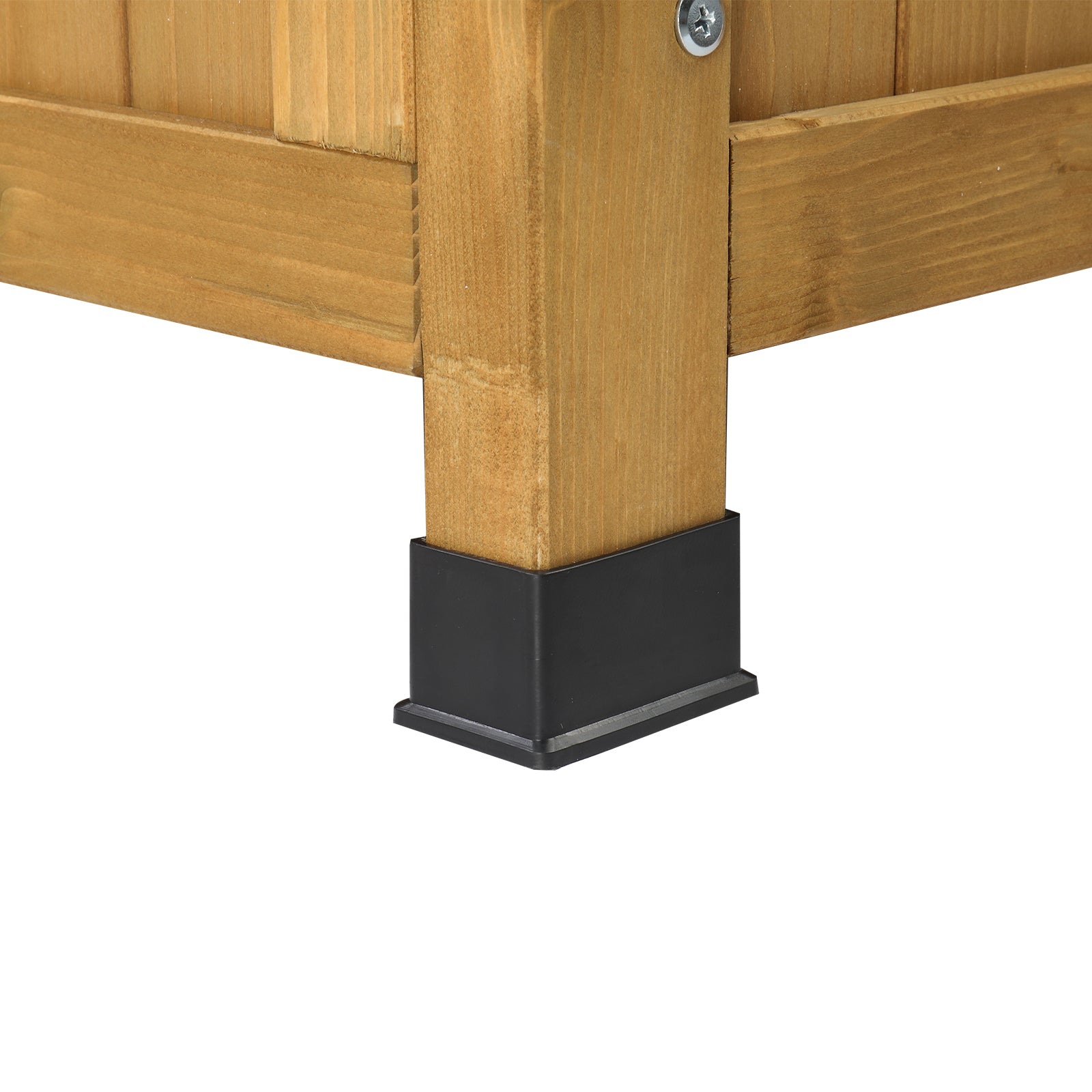 HAOYYE Cedar Yard Storage Box with Backrest and Armrests, Bright Yellow Waterproof Outdoor Deck Box Bench for Garden Patio Porch, Wood Storage Chest for Tools Cushions Pool Supplies