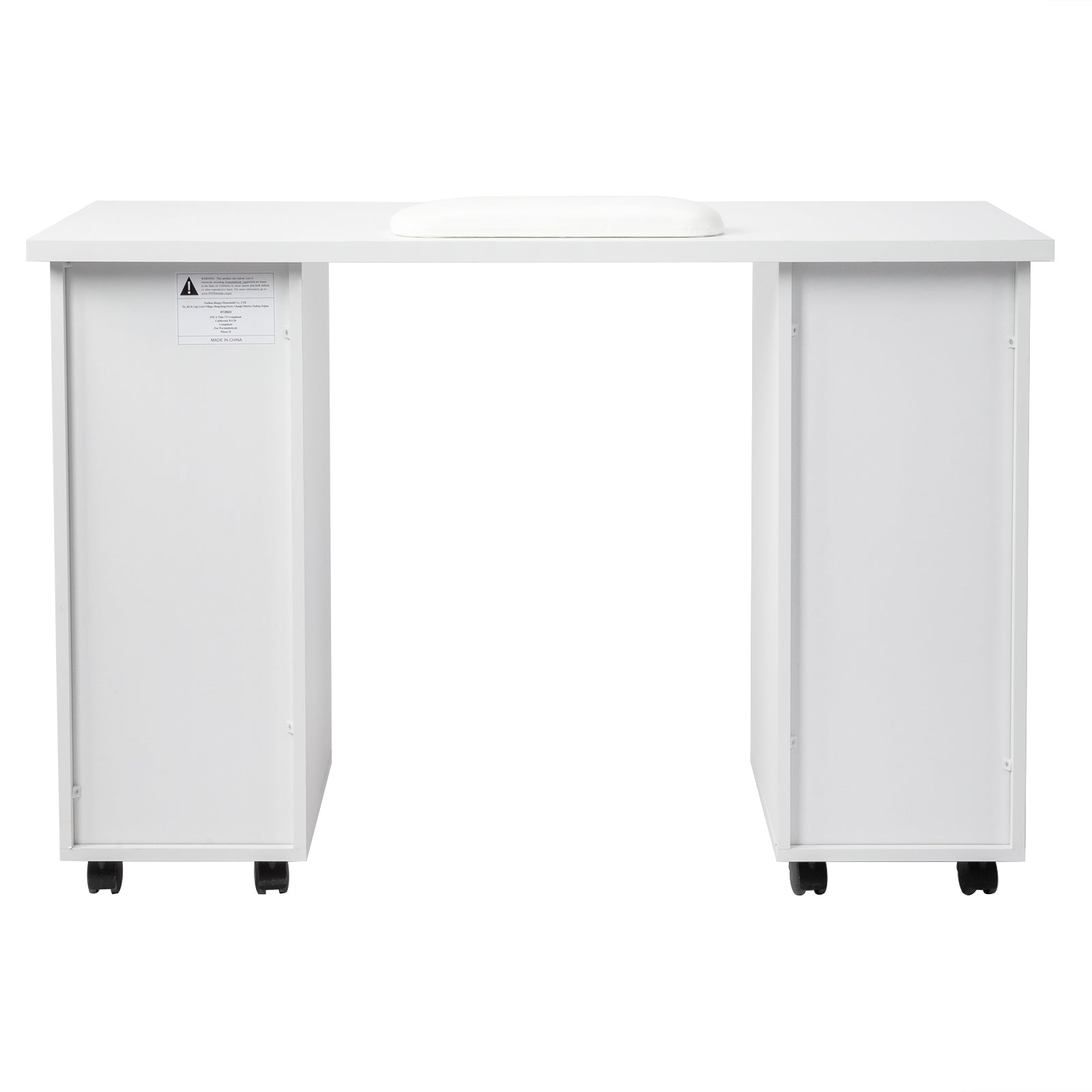HAOYYE Double Edged Table With Drawer White, Durable E1 MDF Construction, Smooth Surface, Comfortable Wrist Rest, Spacious Storage Drawers, Professional Desk, Easy To Assemble