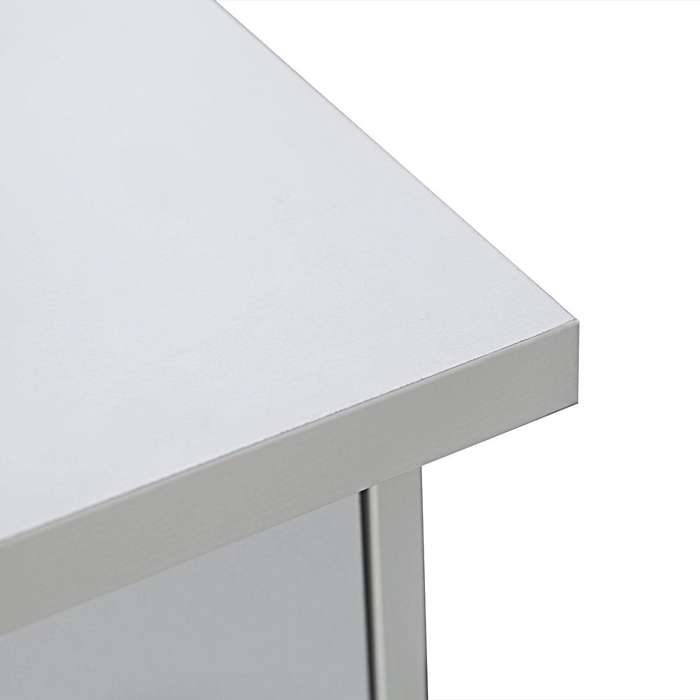 HAOYYE Double Edged Table With Drawer White, Durable E1 MDF Construction, Smooth Surface, Comfortable Wrist Rest, Spacious Storage Drawers, Professional Desk, Easy To Assemble