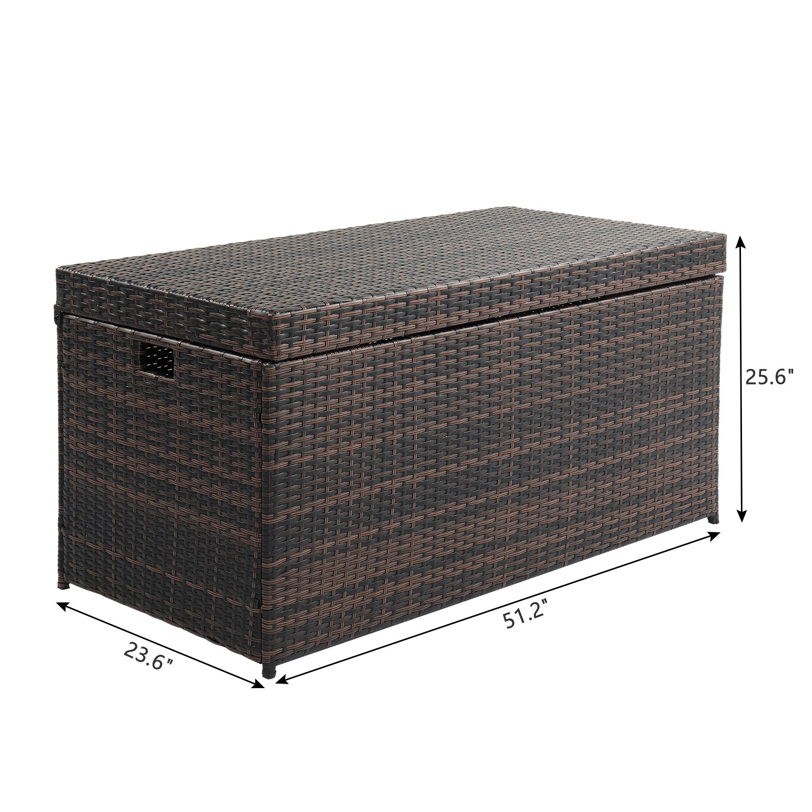 HAOYYE Simple And Practical Outdoor Deck Box Storage Container With Weather-Resistant Design Brown Gradient Perfect For Patio Garden Backyard Organization And Secure Storage Of Tools Cushions And Accessories