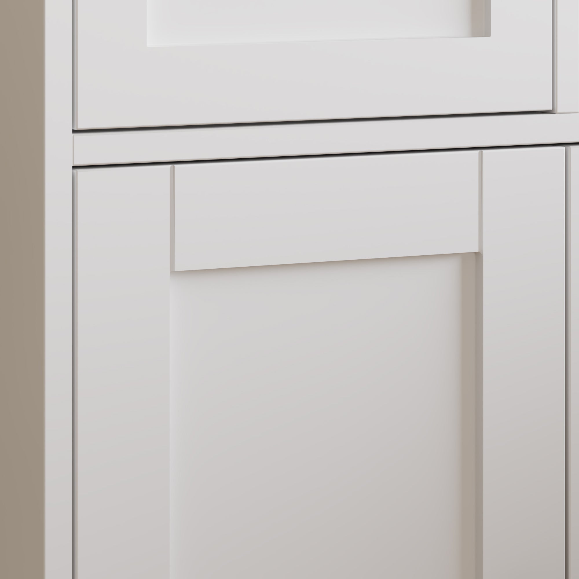 HAOYYE MDF Spray Paint 4 Doors 1 Drawer Bathroom Cabinet White Storage Organizer Tall Cabinet for Bathroom Living Room Entryway Bedroom