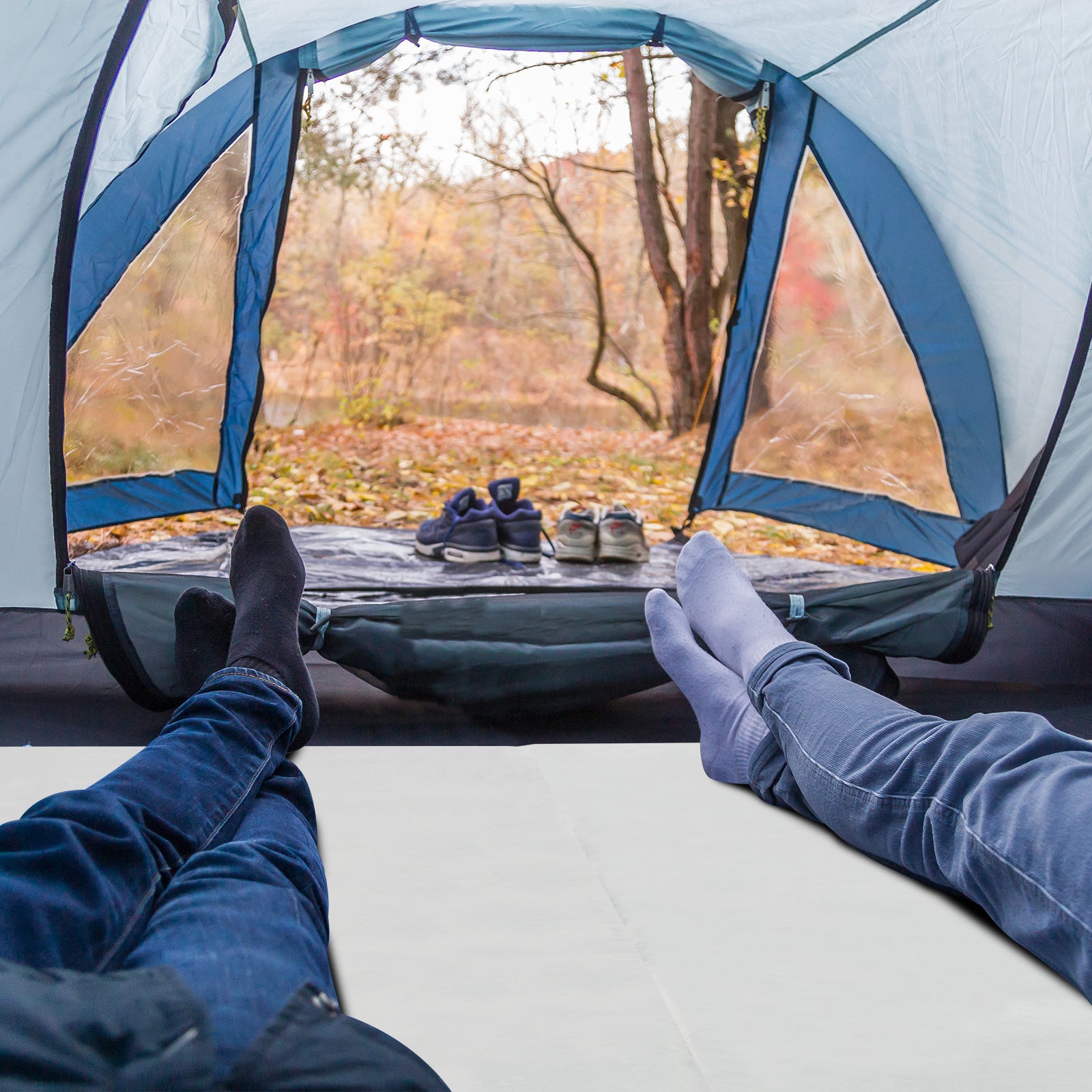 HAOYYE  Memory Foam Camping Mattress, Portable Foldable Bed for Camping, Hiking, and Travel, Adjustable Comfort, Lightweight and Durable with Carry Bag for Easy Transport