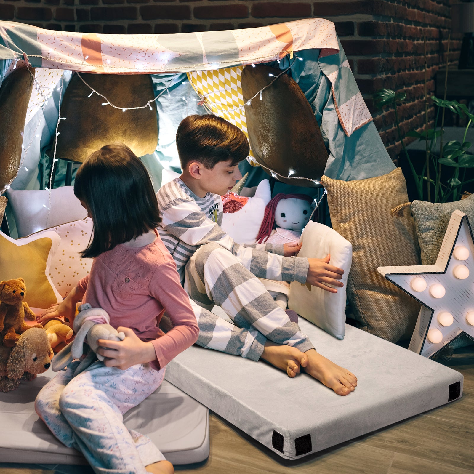 HAOYYE  Memory Foam Camping Mattress, Portable Foldable Bed for Camping, Hiking, and Travel, Adjustable Comfort, Lightweight and Durable with Carry Bag for Easy Transport