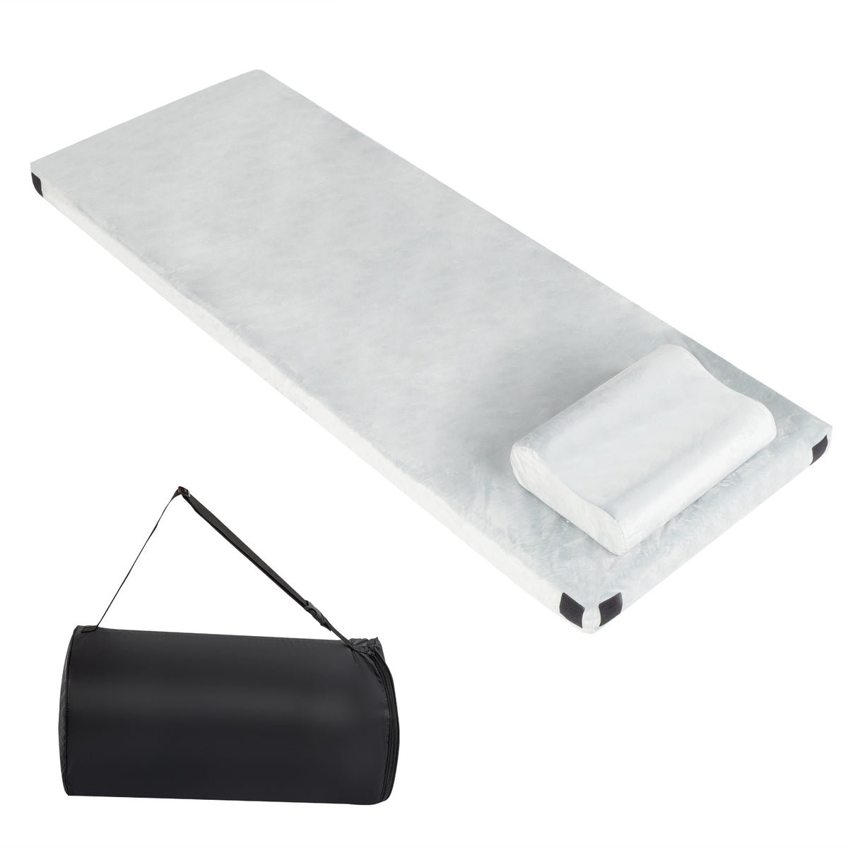 HAOYYE Memory Foam Camping Mattress,  Sleeping Pad with Pillow, Portable for Outdoor Adventures, Lightweight and Easy to Clean
