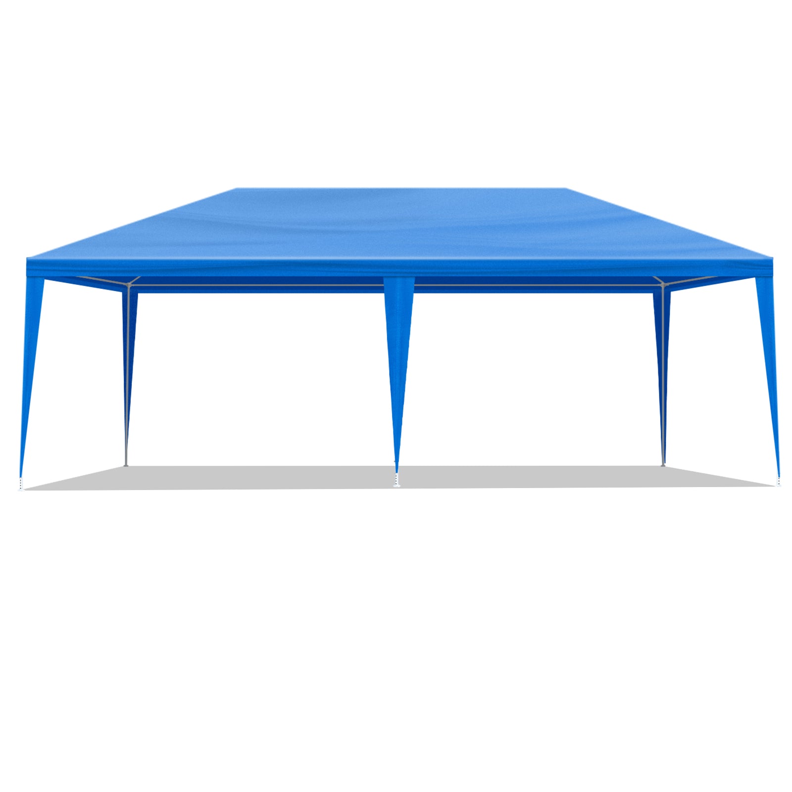 HAOYYE 10x20 Blue Outdoor Party Tent with 6 Removable Sidewalls Waterproof PE Fabric Canopy Shelter for Patio Wedding Event Backyard Garden Iron Frame Portable Gazebo Low Profile Design Easy Setup Sunshade for Commercial and Home Use