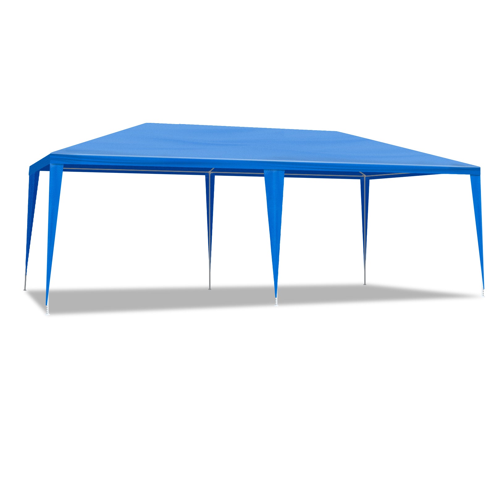 HAOYYE 10x20 Blue Outdoor Party Tent with 6 Removable Sidewalls Waterproof PE Fabric Canopy Shelter for Patio Wedding Event Backyard Garden Iron Frame Portable Gazebo Low Profile Design Easy Setup Sunshade for Commercial and Home Use