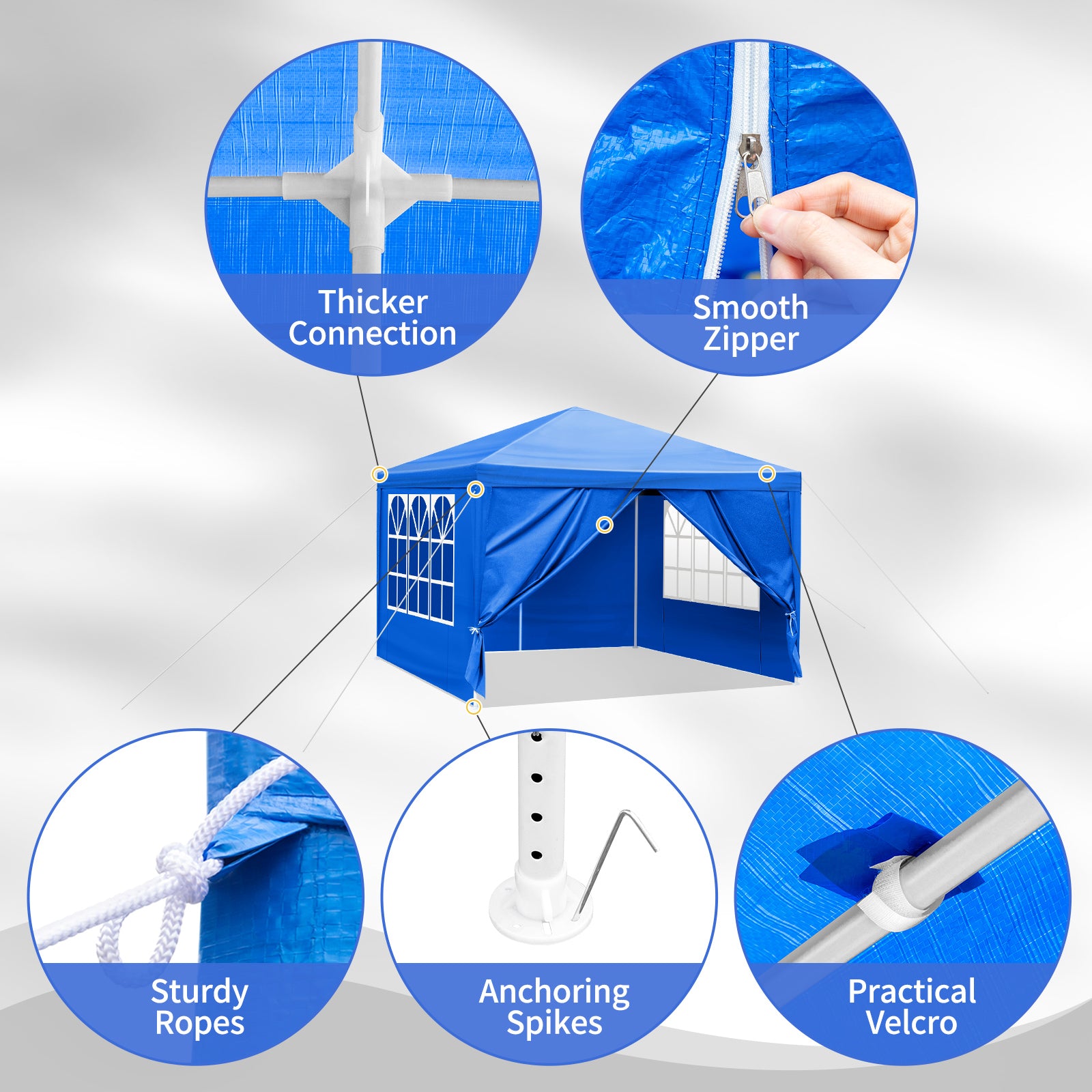 HAOYYE Waterproof Outdoor Canopy Patio Tent, Portable Party Tent for Wedding BBQ Catering