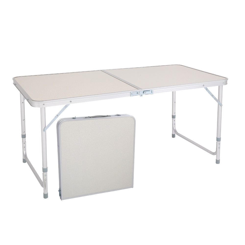 HAOYYE 4ft Portable Multipurpose Folding Table, Sturdy and Lightweight, White, Ideal for Dining, Work, Outdoor Activities, and Events, Compact Design, Easy Storage, Premium Quality, Durable, Space-Saving, Versatile Home Décor
