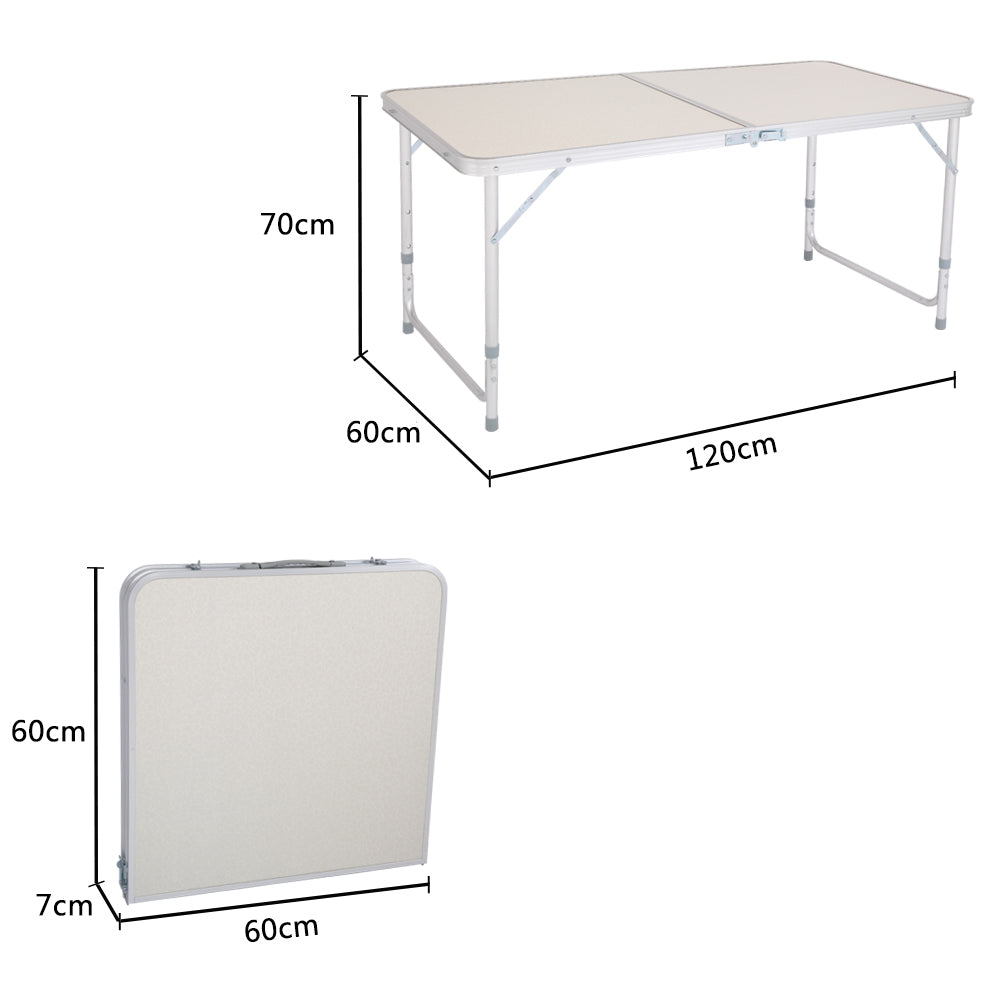 HAOYYE 4ft Portable Multipurpose Folding Table, Sturdy and Lightweight, White, Ideal for Dining, Work, Outdoor Activities, and Events, Compact Design, Easy Storage, Premium Quality, Durable, Space-Saving, Versatile Home Décor