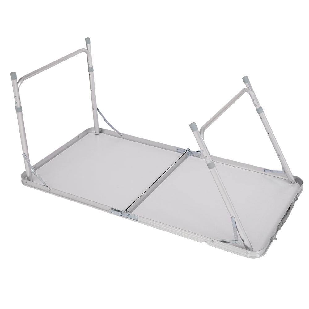 HAOYYE 4ft Portable Multipurpose Folding Table, Sturdy and Lightweight, White, Ideal for Dining, Work, Outdoor Activities, and Events, Compact Design, Easy Storage, Premium Quality, Durable, Space-Saving, Versatile Home Décor