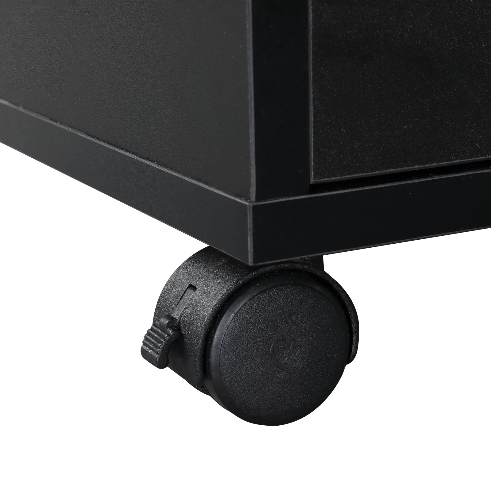HAOYYE Manicure Table with Built-in Fan Double Cabinet Design 3 Drawers and 1 Door Nail Desk Black MDF Professional Nail Station for Salon Spa Beauty Studio Easy to Clean and Space-Saving