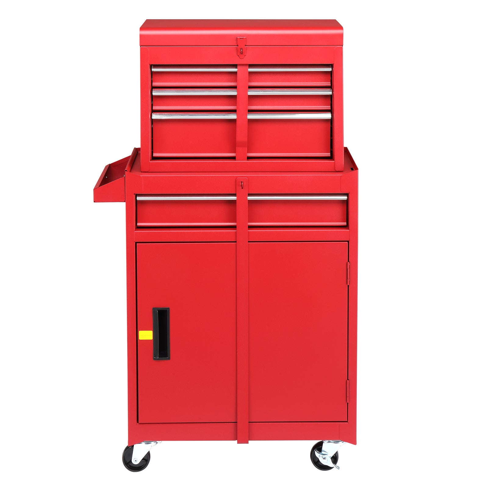 HAOYYE Red Repair Tool Cart Heavy Duty Rolling Utility Storage with Multiple Drawers and Lockable Wheels Portable Workshop Organizer for Mechanics Garage Construction Use