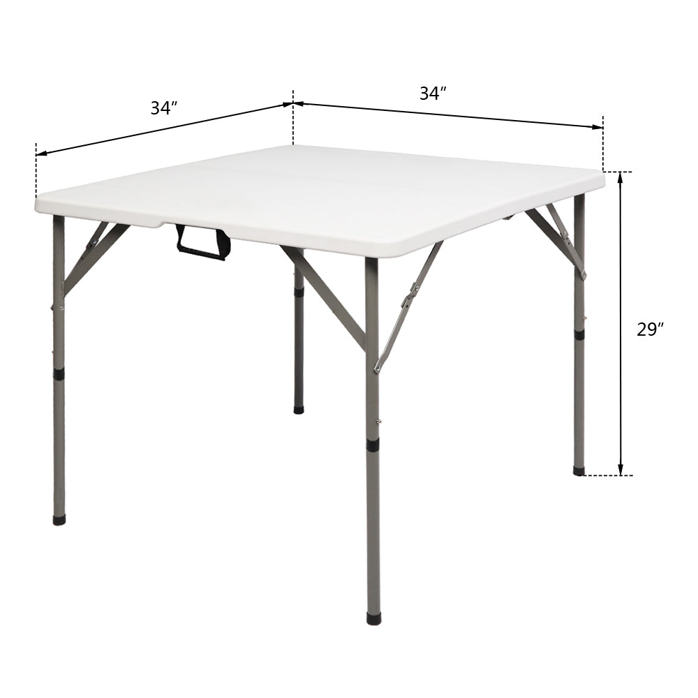 HAOYYE Low Molding Foldable Square Table, Lightweight and Durable Folding Table for Indoor and Outdoor Use, Perfect for Patios, Gardens, Offices, or Small Spaces, Easy to Store and Transport