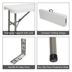 HAOYYE Outdoor Courtyard Foldable Bench, Durable and Portable Garden Bench, Perfect for Patio, Porch, Backyard, or Garden, Comfortable Seating for Outdoor Relaxation and Gatherings