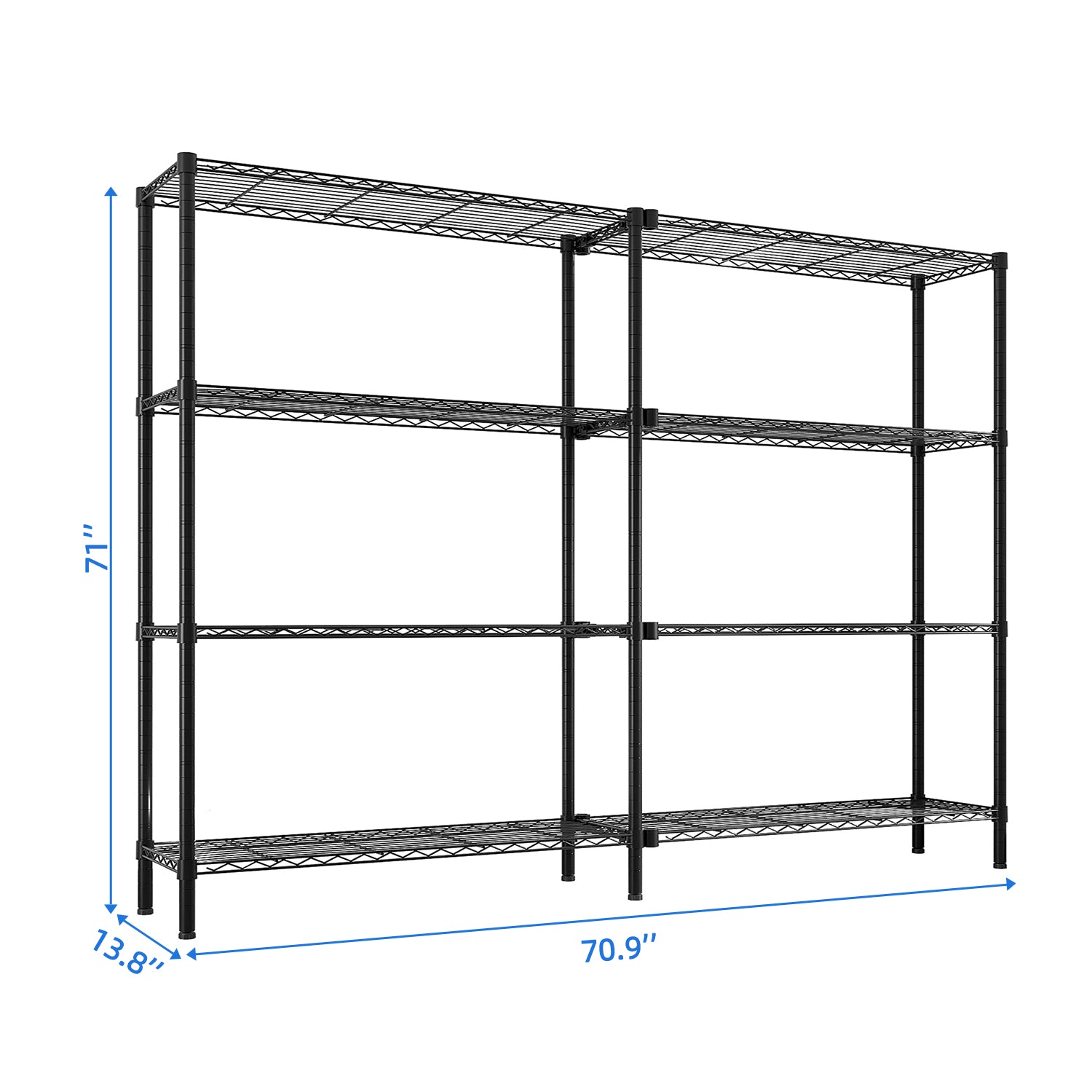 HAOYYE Adjustable Wire Shelving Unit, Heavy Duty Storage Rack with Multiple Shelves, NSF Certified, Versatile Storage Solution for Garage, Pantry, Kitchen, and More, Durable and Convenient Organization Shelving System