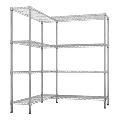 HAOYYE   Adjustable  Storage Shelves 1200LBS  NSF  Wire Shelving Unit 4 Tier Metal Shelving for Storage Rack Shelves for Storage Heavy Duty Garage Shelf Pantry Shelves Kitchen Shelving,