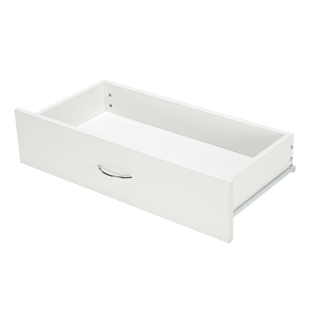 HAOYYE Modern 4-Drawer Dresser White and Black Durable Heavy-Duty Construction Multifunctional Storage Cabinet Organizer Space-Saving Stylish Design Versatile for Bedroom, Living Room, and Entryway